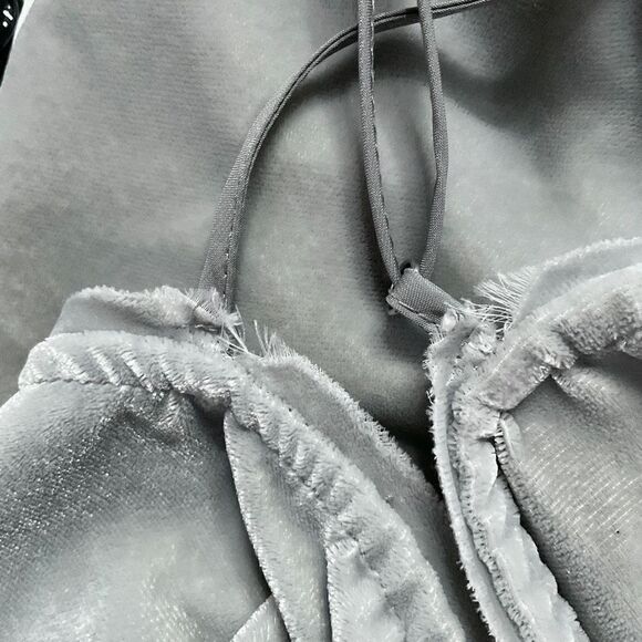 Free People Gray Velvet Easy Swing Peplum Camisole Medium - Picture 5 of 7